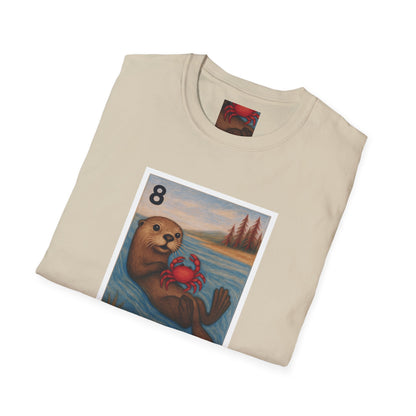 Sea Otter Lotería Unisex - Soft Style U.S. Cotton T-Shirt (La Nutria)