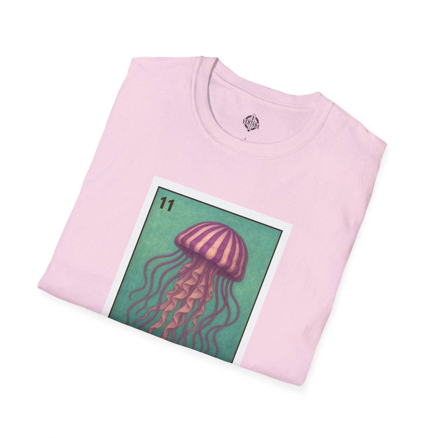 Sea Jelly Lotería Unisex - Soft Style U.S. Cotton T-Shirt (La Medusa)