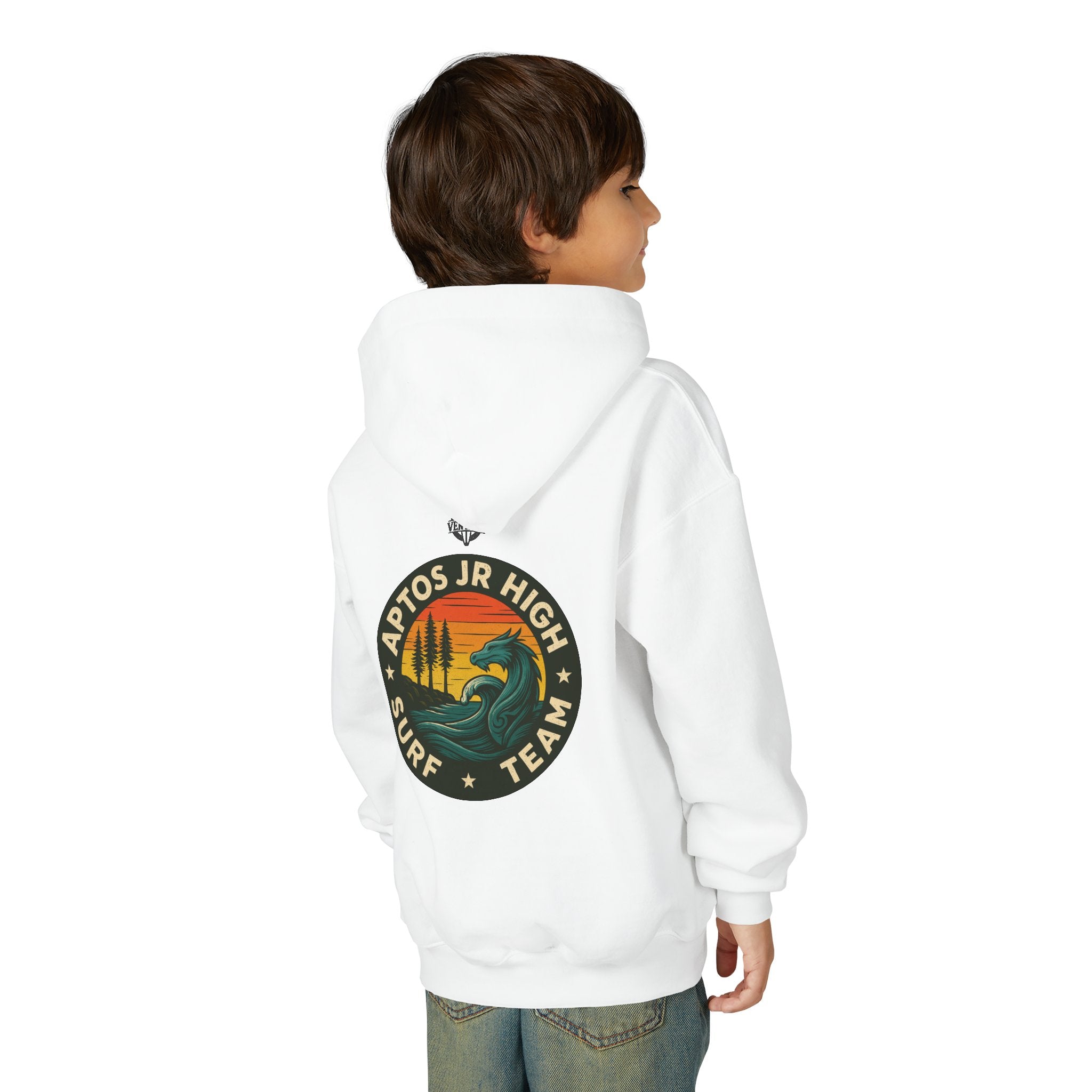 Aptos Jr High Surf Team Youth Pull-Over Hoodie - Heavy Blend Sweatshirt
