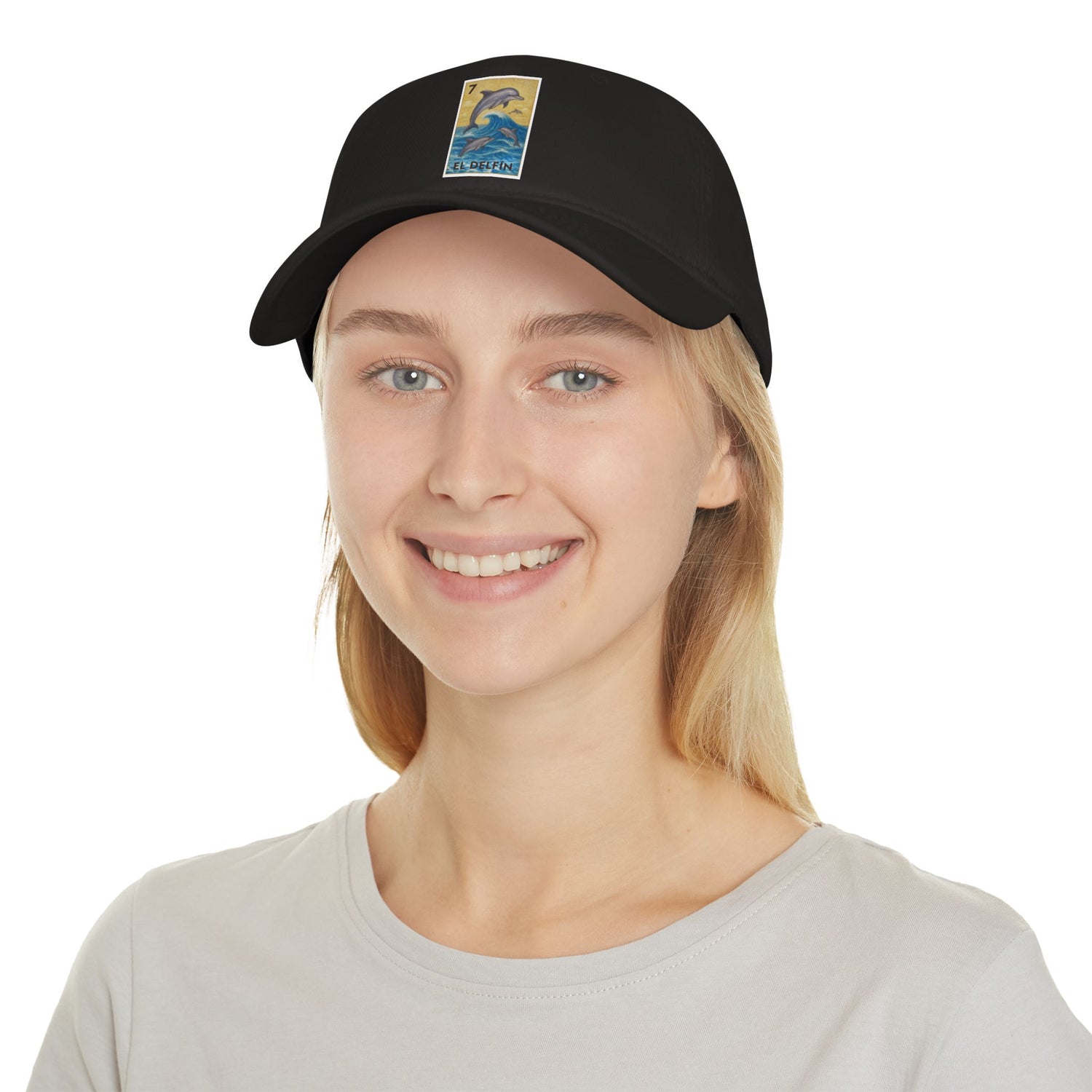 Dolphin Lotería Unisex - 100% Cotton Baseball Cap (El Delfín)