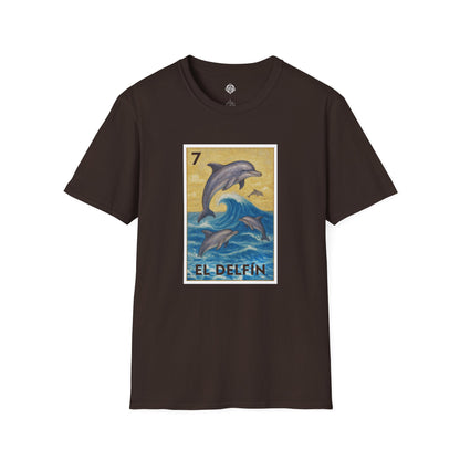 Dolphin Lotería Unisex - Soft Style U.S. Cotton T-Shirt (El Delfín)
