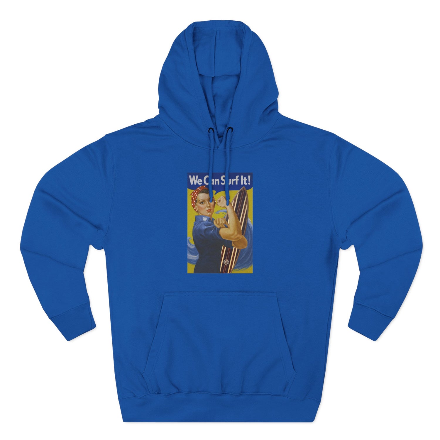 Rosie the Surfer - Pull-Over Cotton Blend Fleece Hoodie
