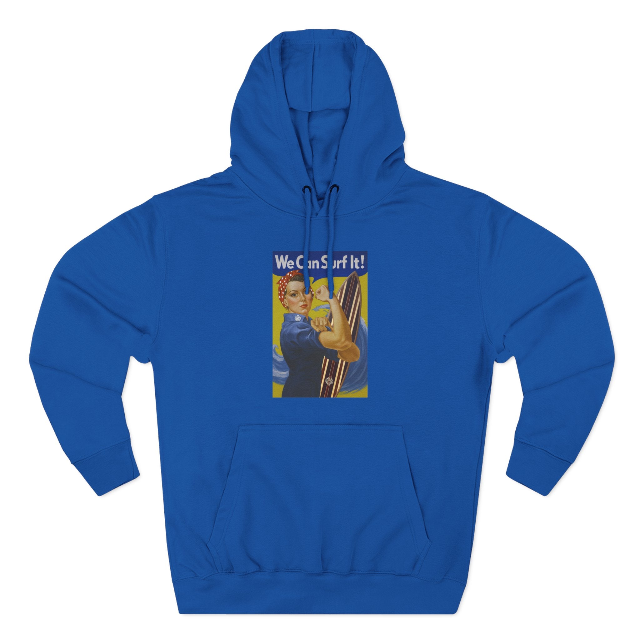 Rosie the Surfer - Pull-Over Cotton Blend Fleece Hoodie
