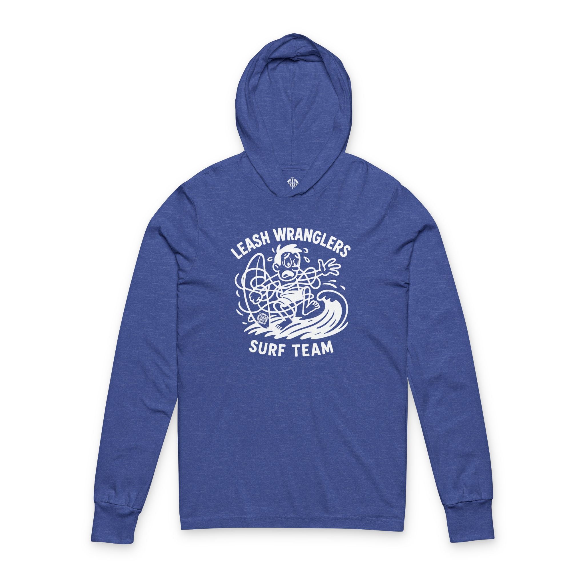 Leash Wranglers Surf Team Unisex - Cotton Long Sleeve Hooded T-Shirt