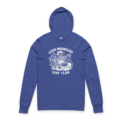Leash Wranglers Surf Team Unisex - Cotton Long Sleeve Hooded T-Shirt