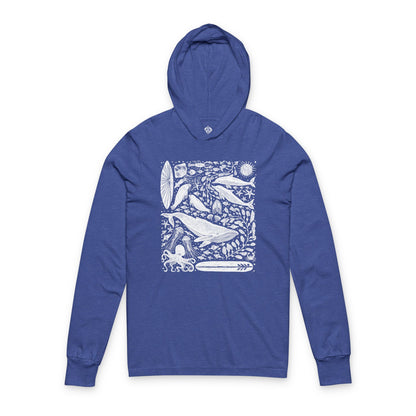 Ventana Marine Life by Lili Arnold Unisex - Cotton Hooded Long Sleeve Hooded T-Shirt