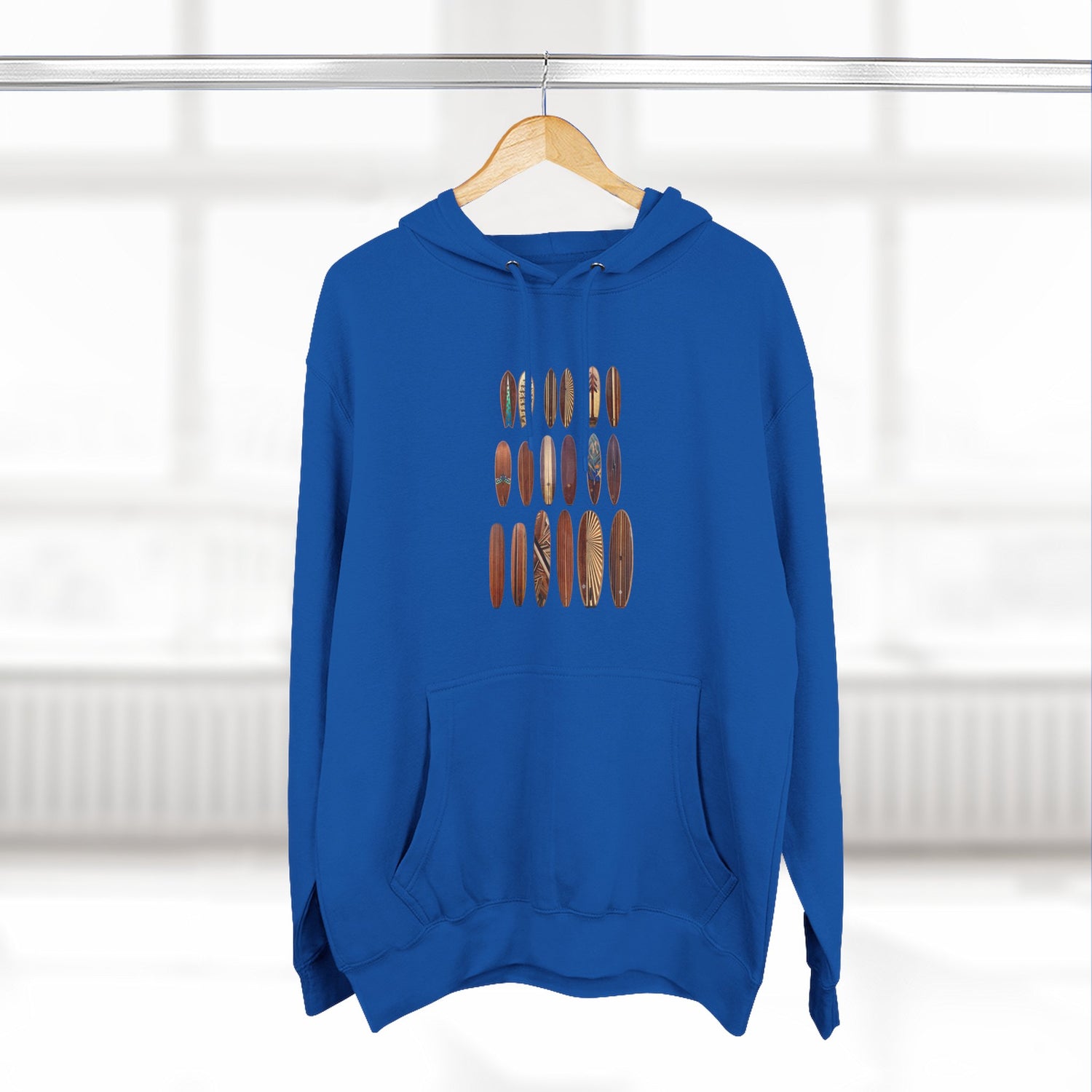 Ventana Wooden Surfboards Unisex - Pull-Over Cotton Blend Fleece Hoodie