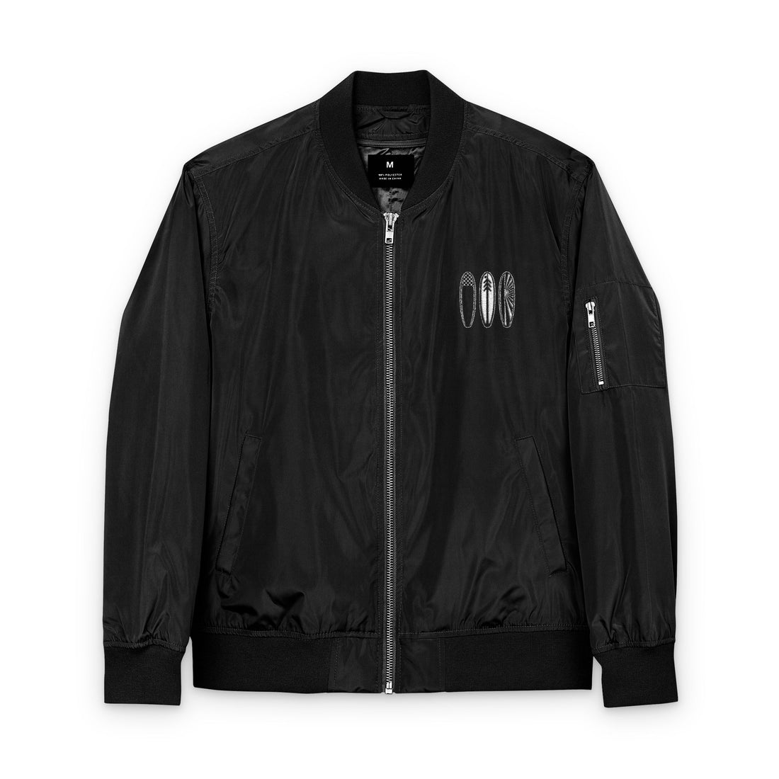 Ventana Three Board Recycled Poly Embroidered Bomber Jacket