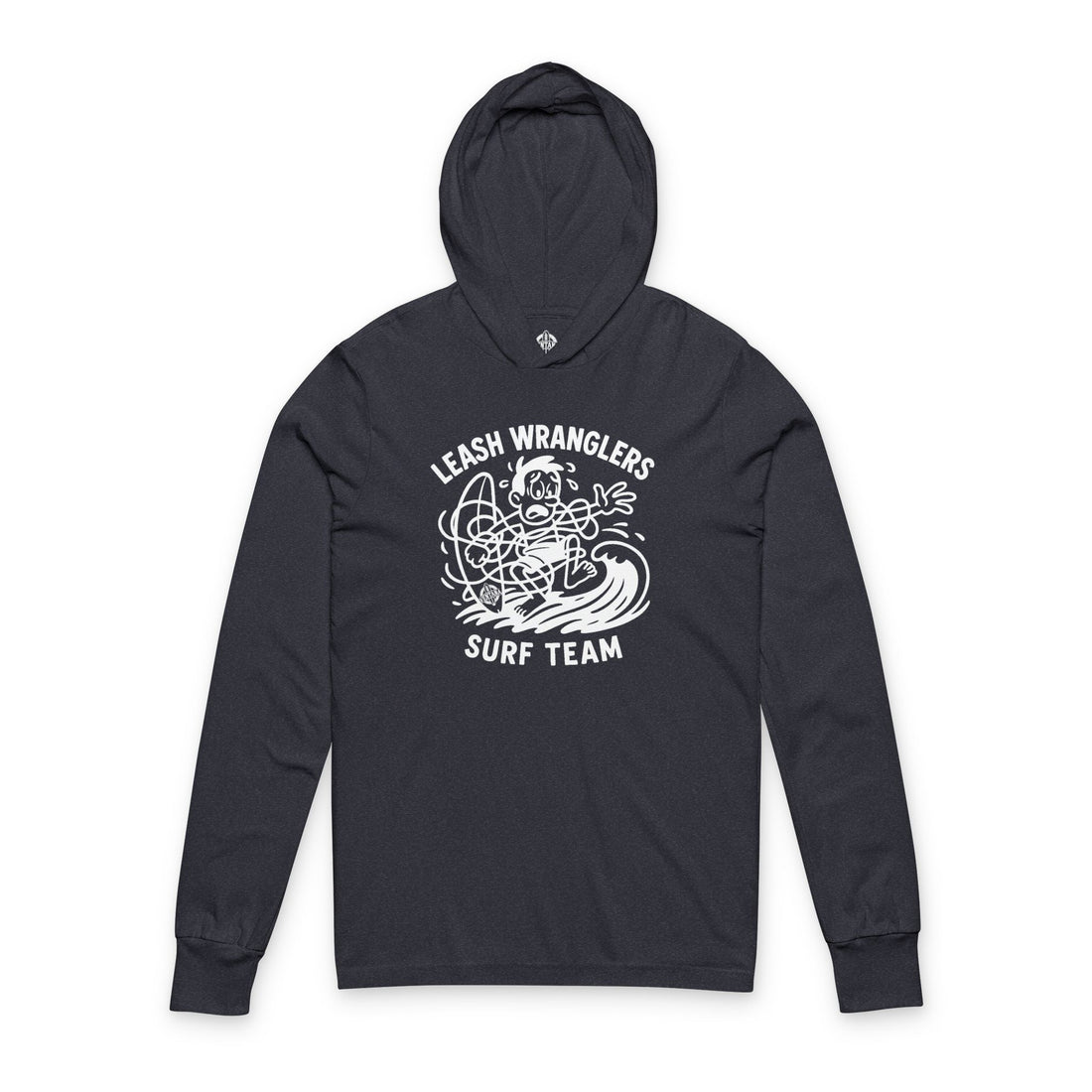 Leash Wranglers Surf Team Unisex - Cotton Long Sleeve Hooded T-Shirt