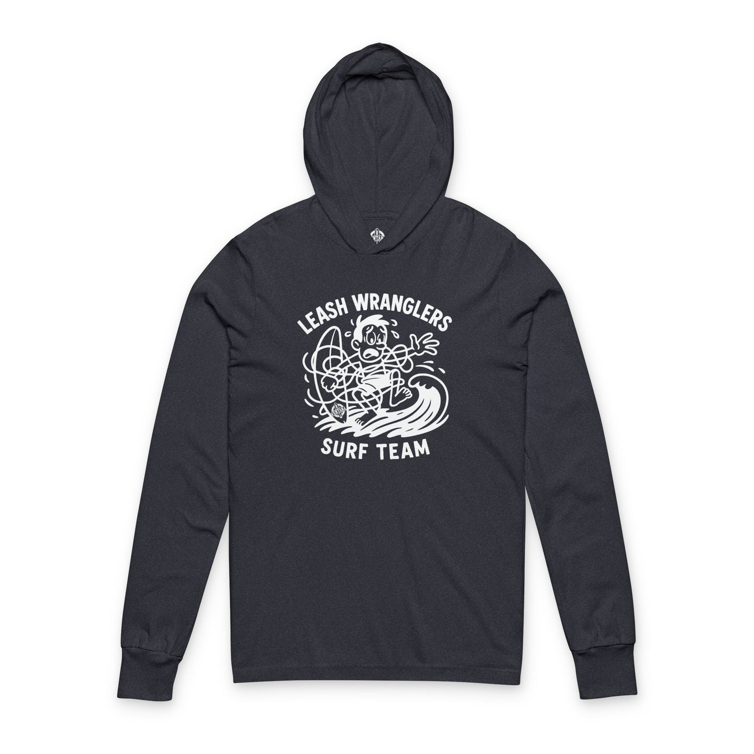 Leash Wranglers Surf Team Unisex - Cotton Long Sleeve Hooded T-Shirt