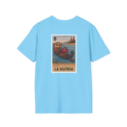 Sea Otter Lotería Unisex - Soft Style U.S. Cotton T-Shirt (La Nutria)