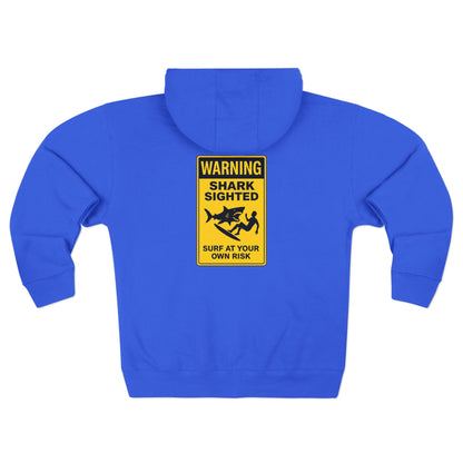 Shark Sighted Unisex - Zip Cotton Blend Fleece Hoodie
