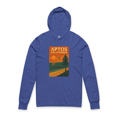 Aptos California Sunset Unisex - Cotton Long Sleeve Hooded T-Shirt