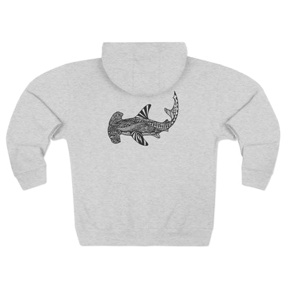 Ventangle Hammerhead Unisex - Zip Cotton Blend Fleece Hoodie