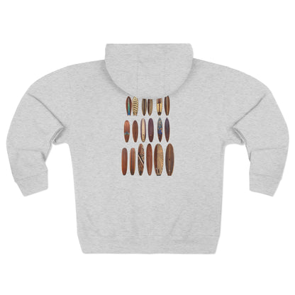Ventana Wooden Surfboards Unisex - Zip Cotton Blend Fleece Hoodie