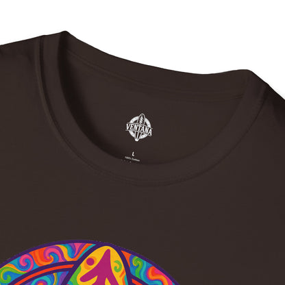 Ventana Psychedelic Treefish Logo - Soft Style U.S. Cotton T-Shirt
