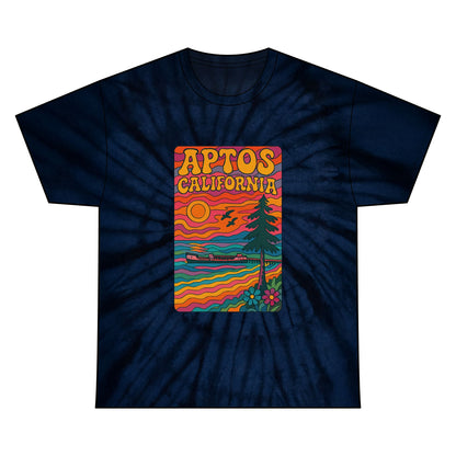 Aptos California Psychedelic Tie Die Unisex - 100% Cotton T-Shirt