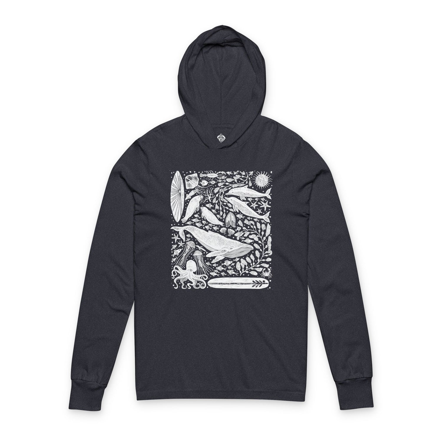 Ventana Marine Life by Lili Arnold Unisex - Cotton Hooded Long Sleeve Hooded T-Shirt