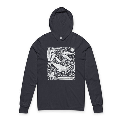 Ventana Marine Life by Lili Arnold Unisex - Cotton Hooded Long Sleeve Hooded T-Shirt