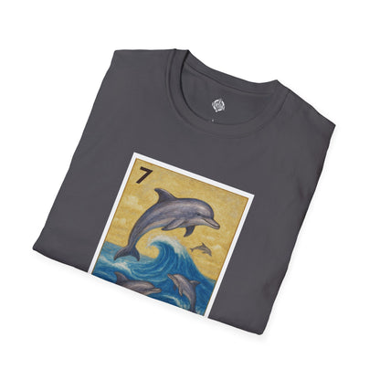 Dolphin Lotería Unisex - Soft Style U.S. Cotton T-Shirt (El Delfín)