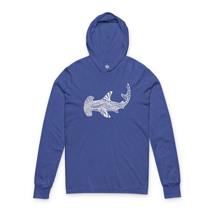Ventangle Hammerhead Unisex - Cotton Long Sleeve Hooded T-Shirt