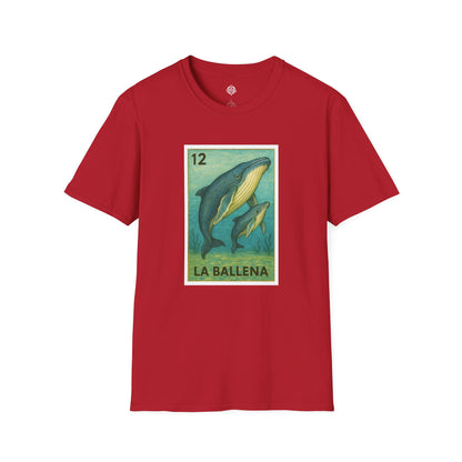 Whale Lotería Unisex - Soft Style U.S. Cotton T-Shirt (La Ballena)