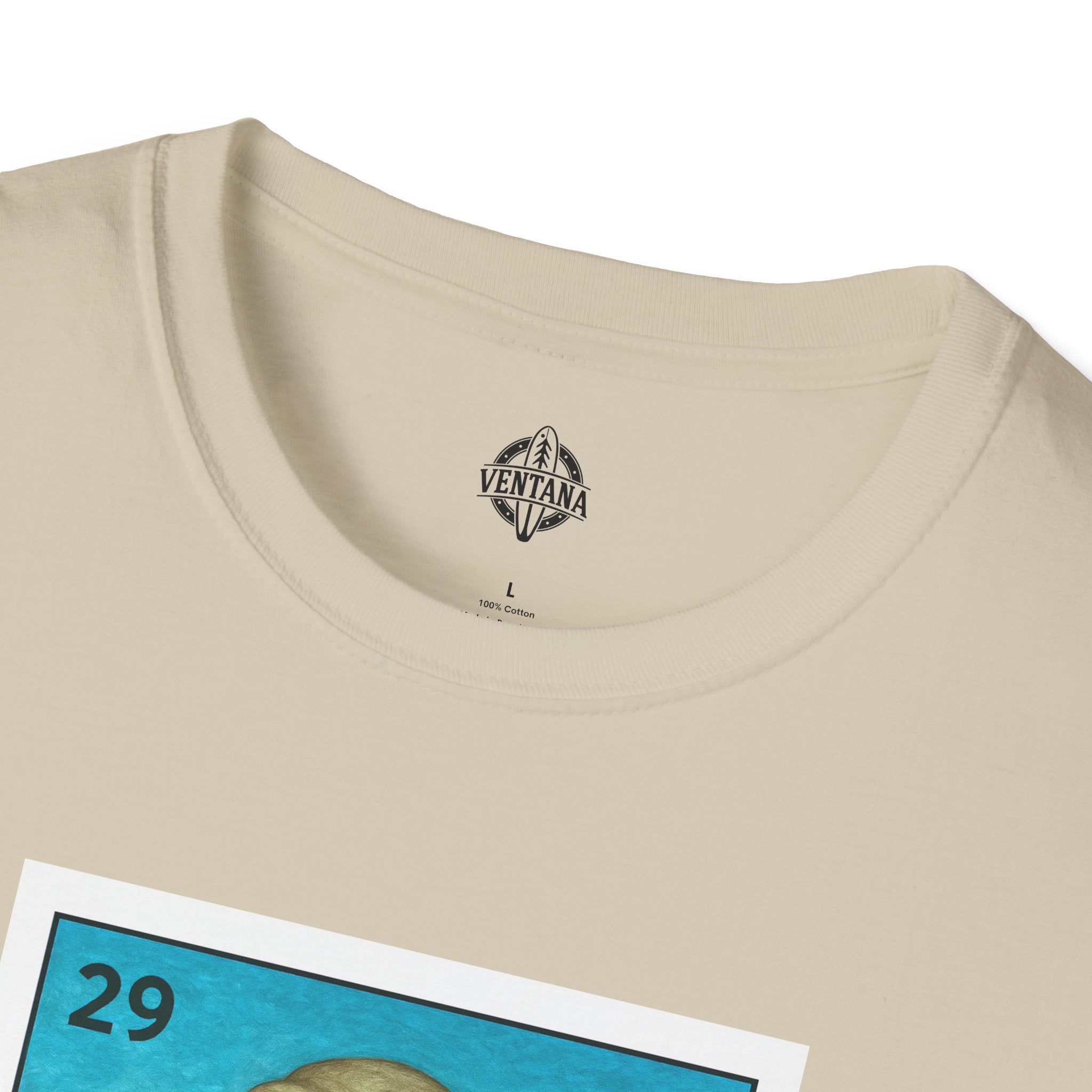 Elephant Seal Lotería Unisex - Soft Style U.S. Cotton T-Shirt (El Elefante Marino)