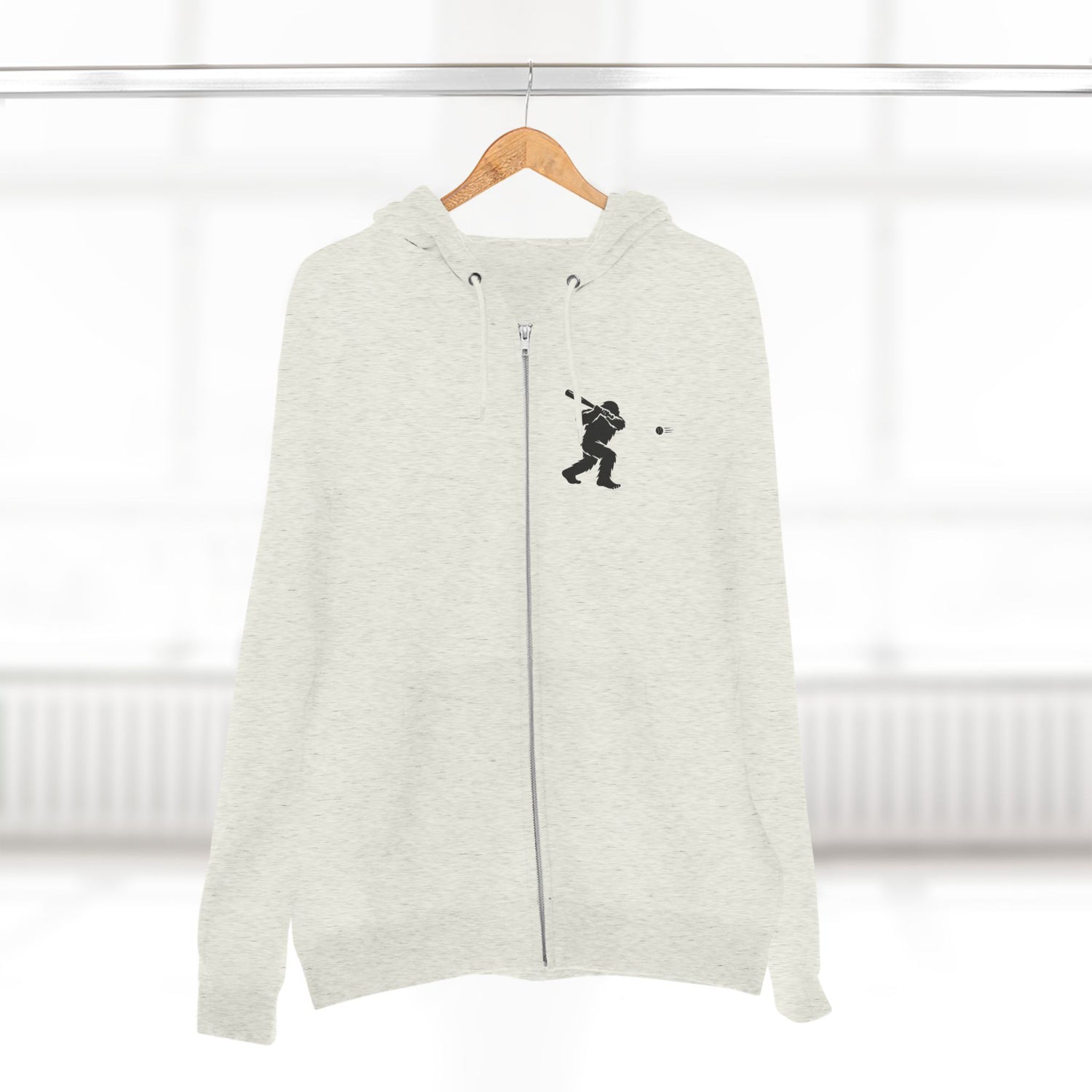 Ventana Sluggersquatch Unisex - Zip Cotton Blend Fleece Hoodie