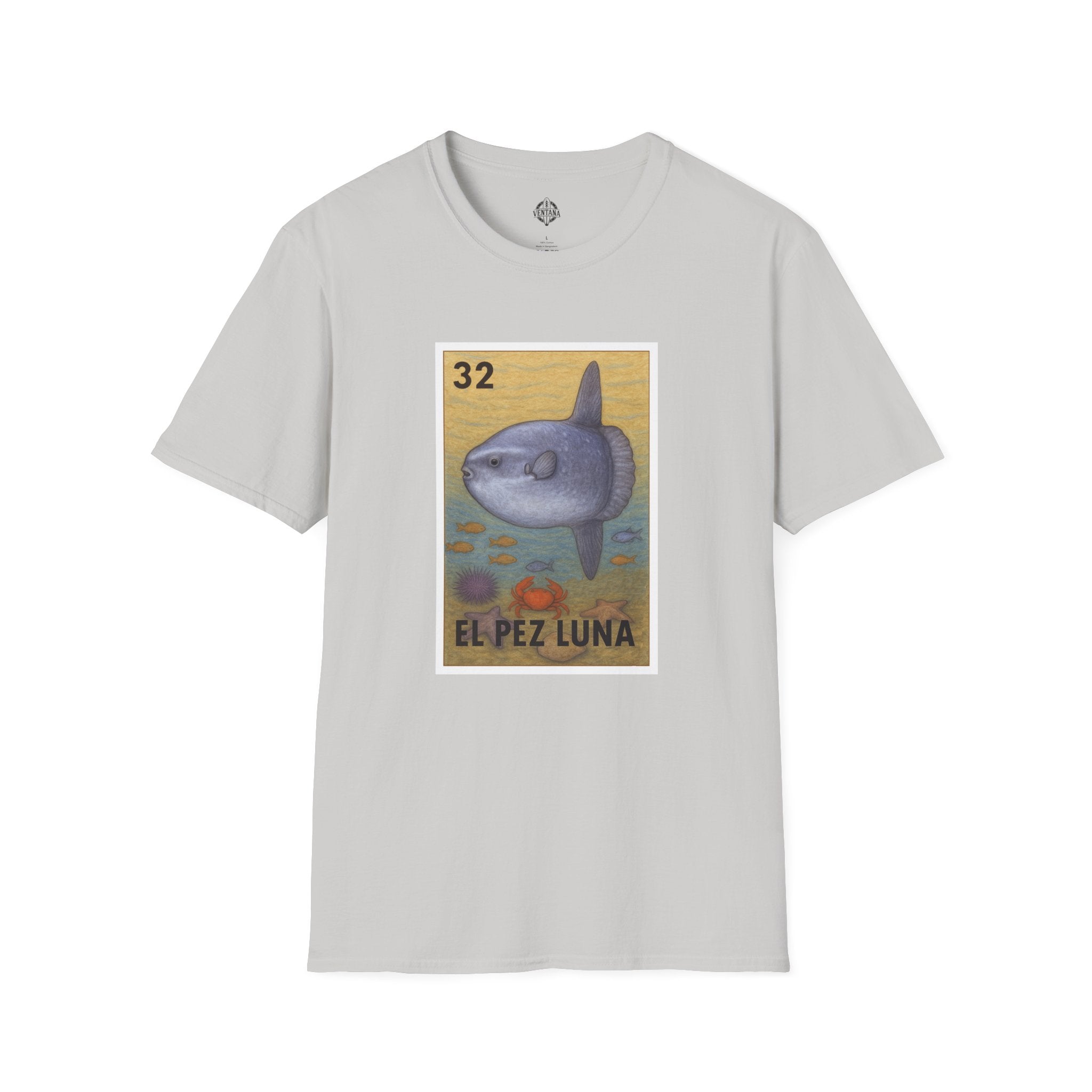 Sunfish Lotería Unisex - Soft Style U.S. Cotton T-Shirt (El Pez Luna)