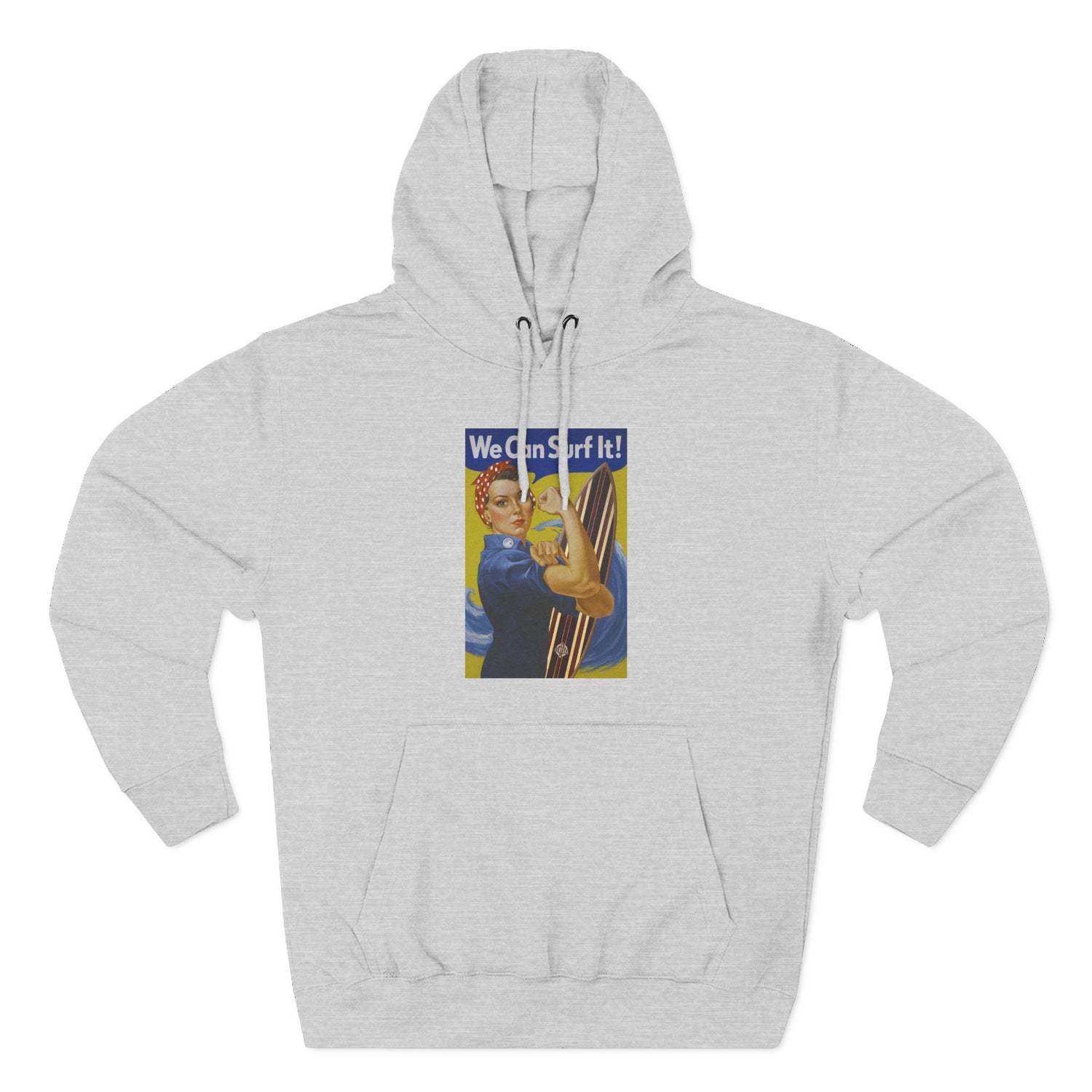 Rosie the Surfer - Pull-Over Cotton Blend Fleece Hoodie