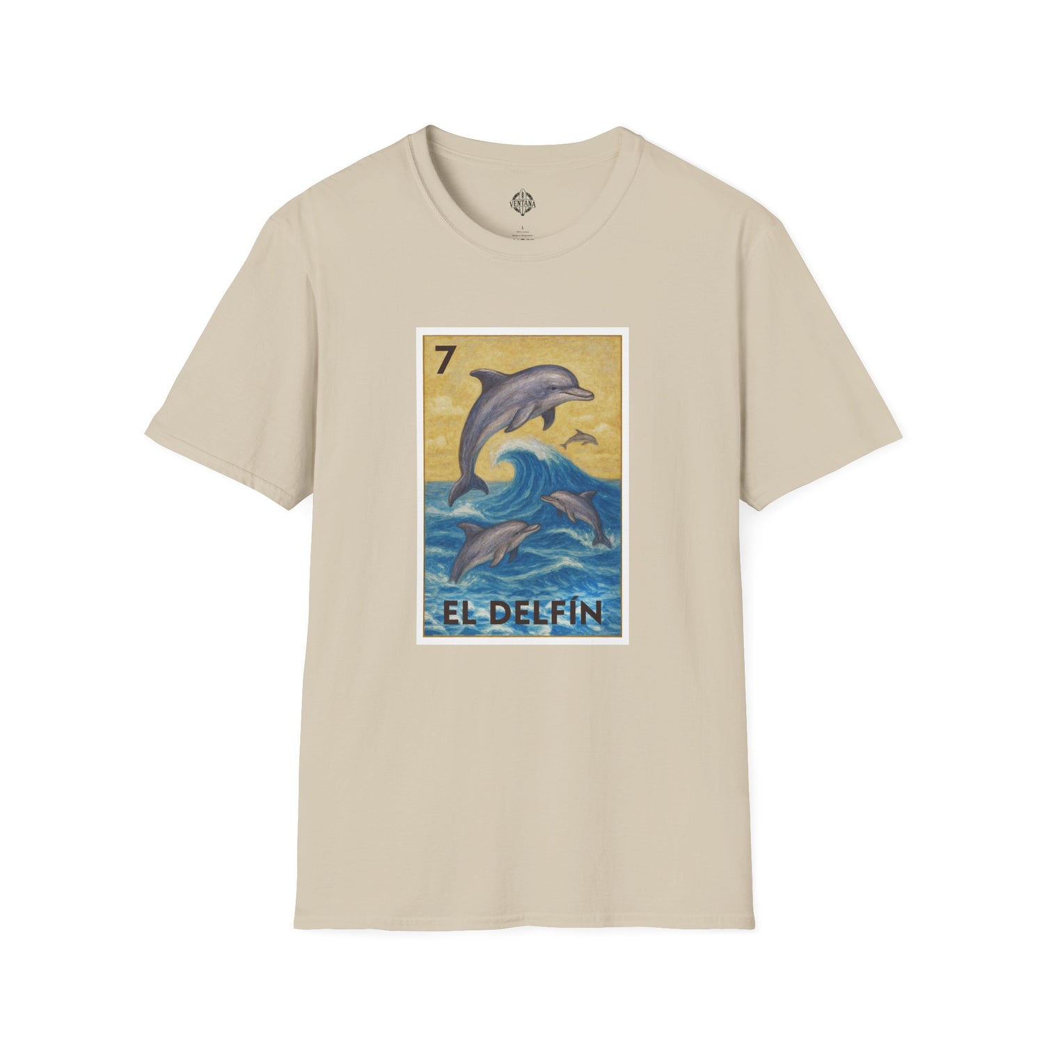 Dolphin Lotería Unisex - Soft Style U.S. Cotton T-Shirt (El Delfín)