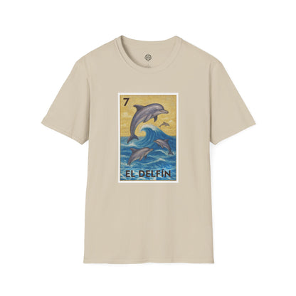 Dolphin Lotería Unisex - Soft Style U.S. Cotton T-Shirt (El Delfín)