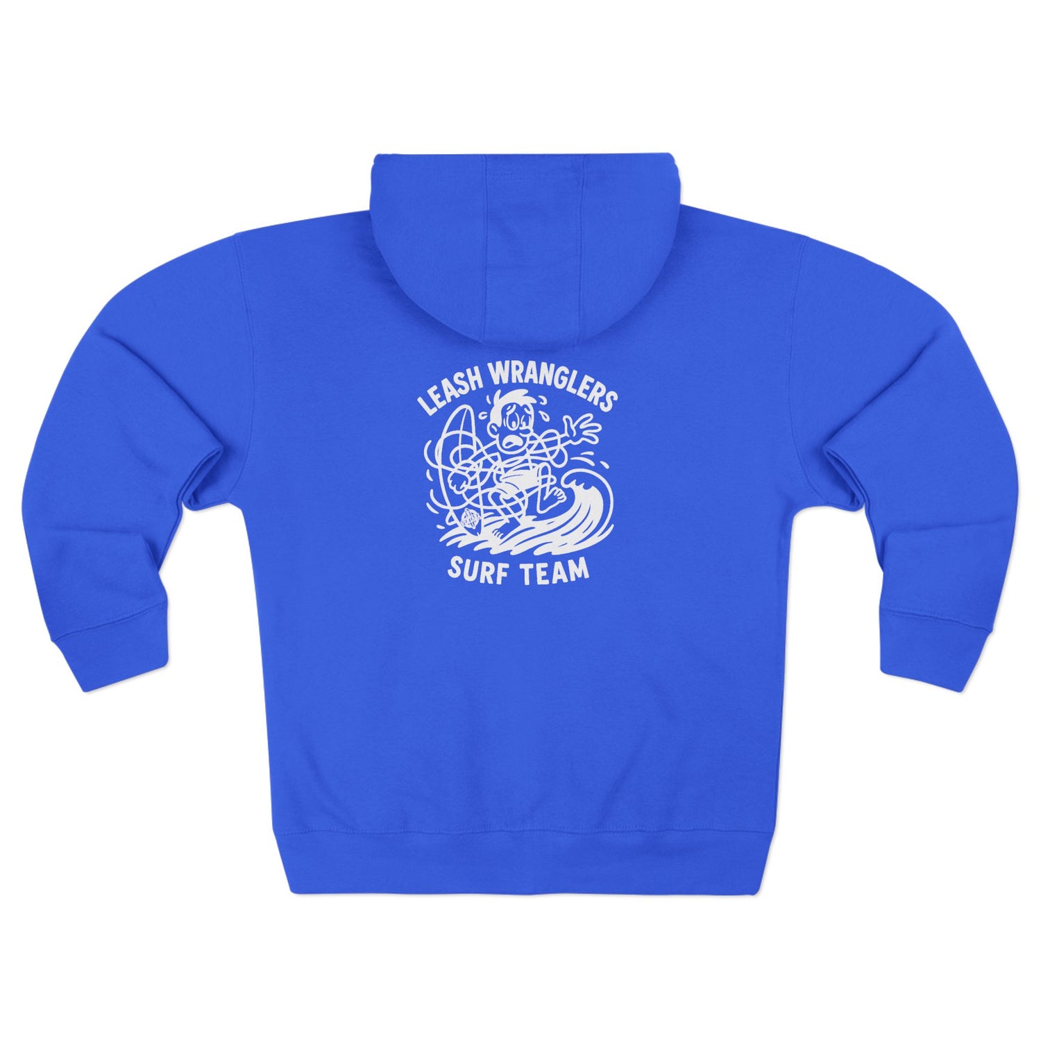 Leash Wranglers Surf Team Unisex - Zip Cotton Blend Fleece Hoodie