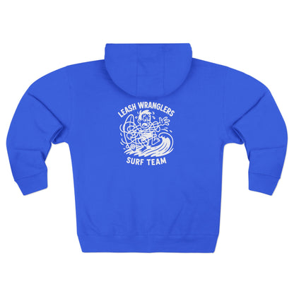 Leash Wranglers Surf Team Unisex - Zip Cotton Blend Fleece Hoodie