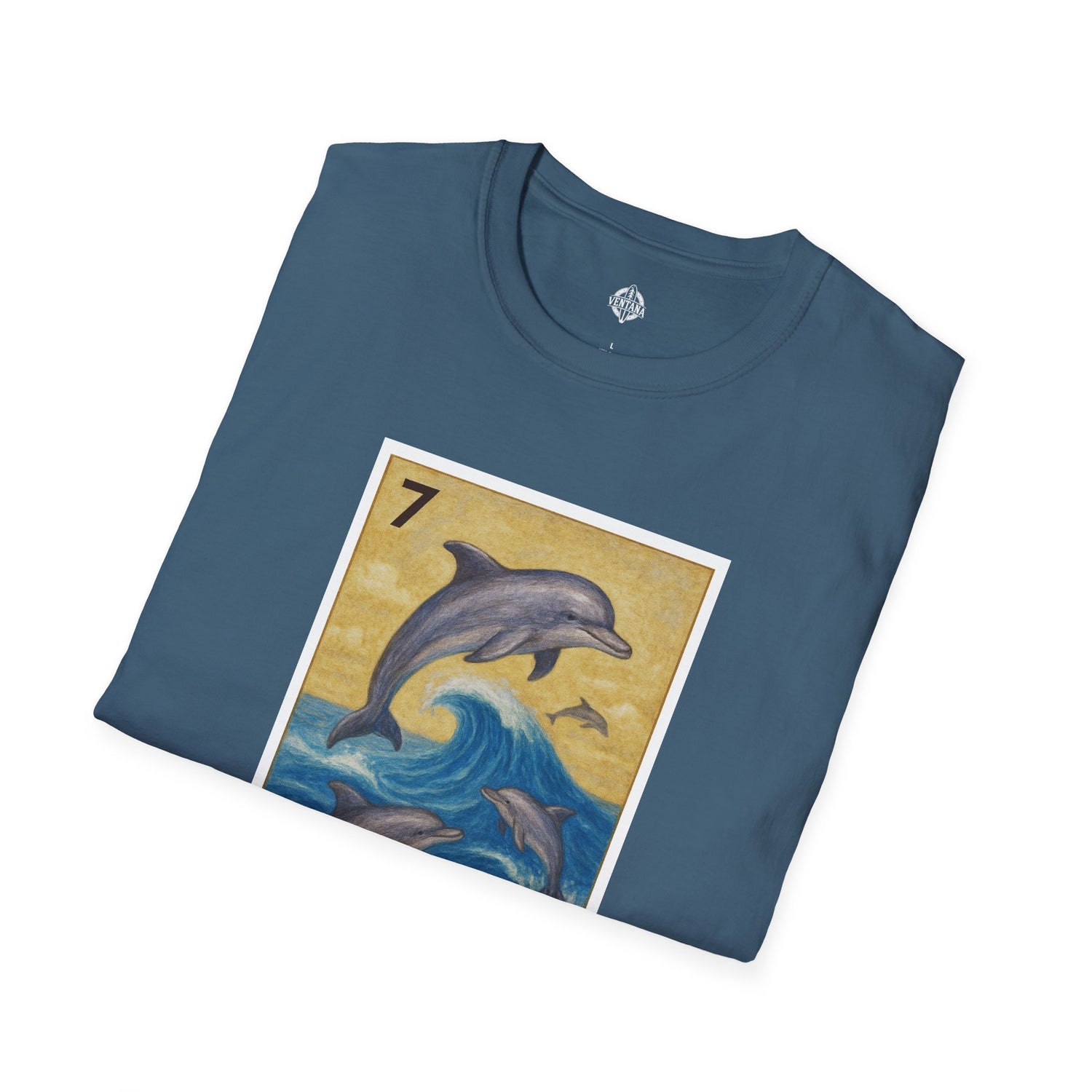 Dolphin Lotería Unisex - Soft Style U.S. Cotton T-Shirt (El Delfín)