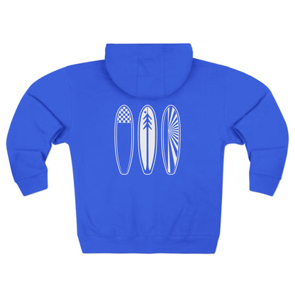 Ventana Three Board Unisex - Zip Cotton Blend Fleece Hoodie