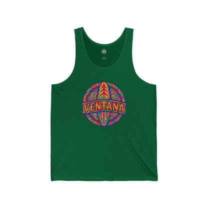 Ventana Psychedelic Treefish Logo - Cotton Jersey Tank Top Unisex