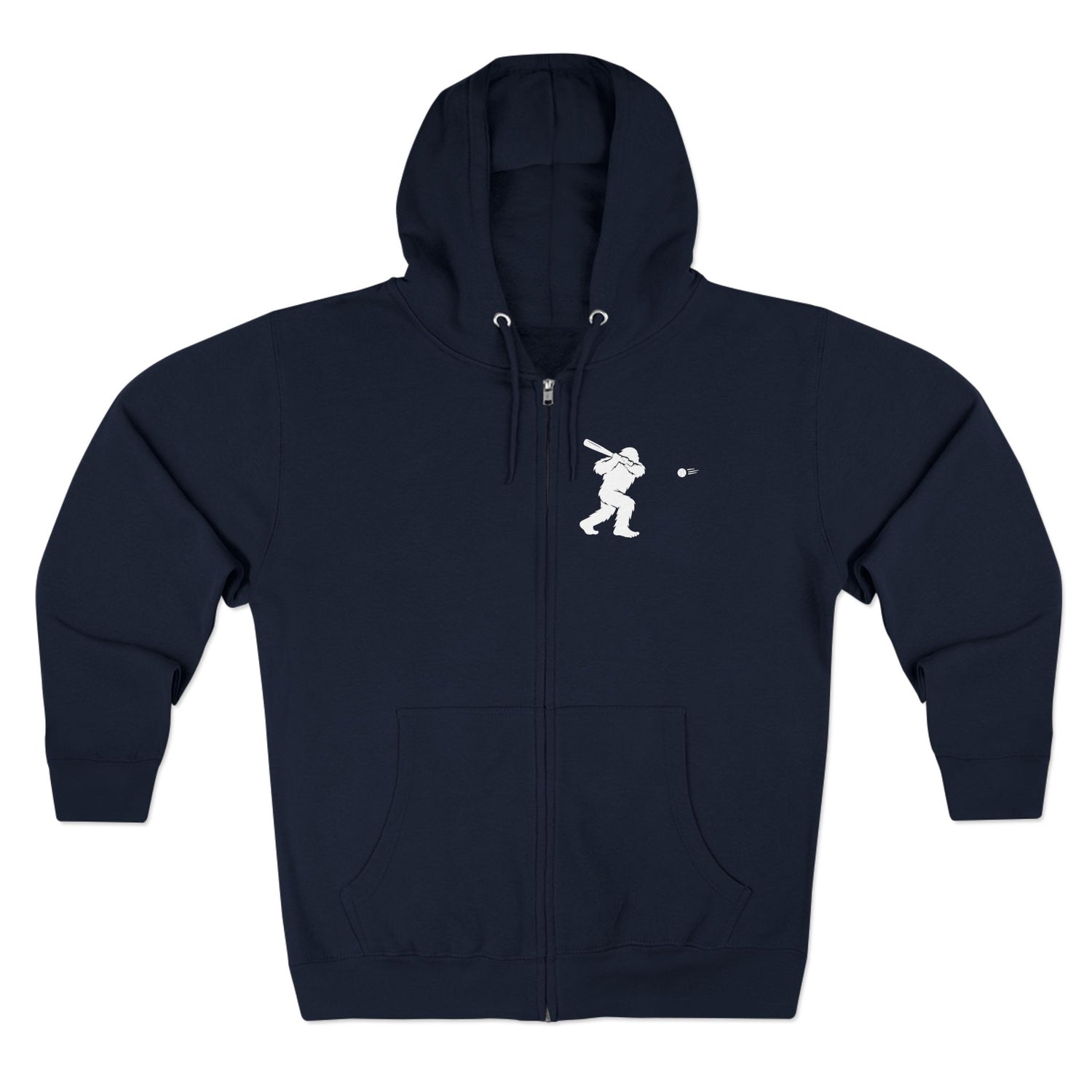 Ventana Sluggersquatch Unisex - Zip Cotton Blend Fleece Hoodie