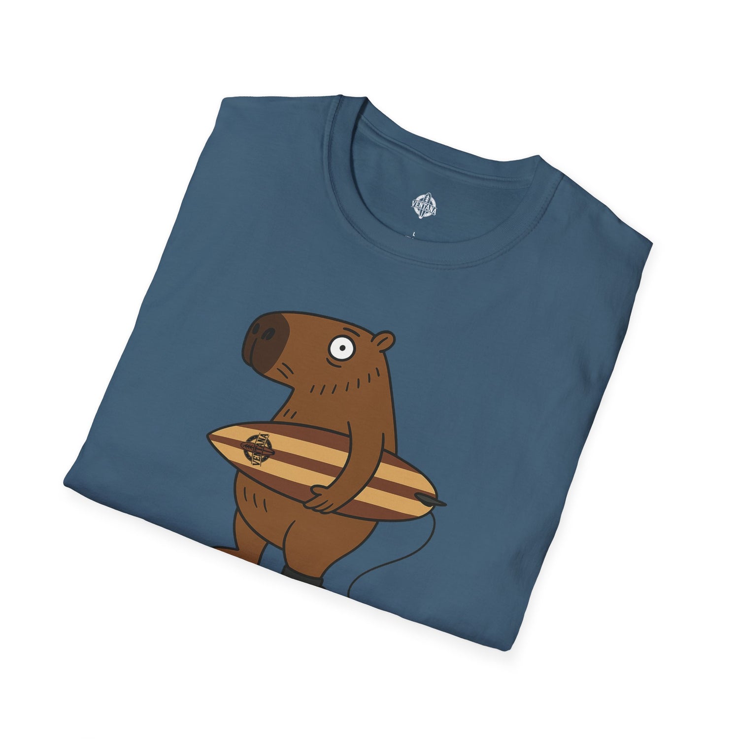 Capybara Surfer Unisex - Soft Style U.S. Cotton T-Shirt