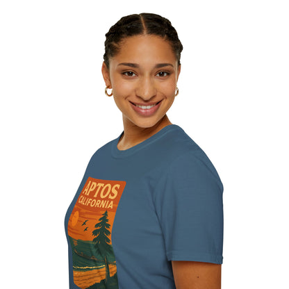 Aptos California Sunset Unisex - U.S. Cotton T-Shirt