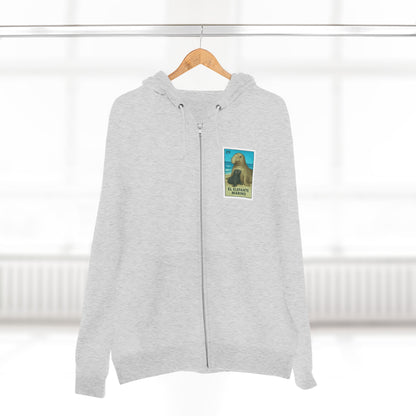 Elephant Seal Lotería Unisex - Zip Cotton Blend Fleece Hoodie (El Elefante Marino)