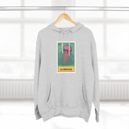 Sea Jelly Lotería Unisex - Pull-Over Cotton Blend Fleece Hoodie (La Medusa)