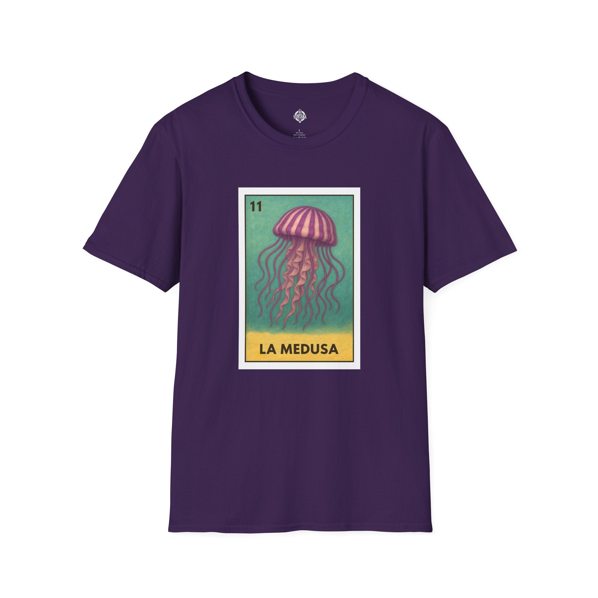 Sea Jelly Lotería Unisex - Soft Style U.S. Cotton T-Shirt (La Medusa)