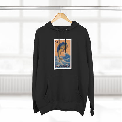 Dorado Lotería Unisex - Pull-Over Cotton Blend Fleece Hoodie (El Dorado)