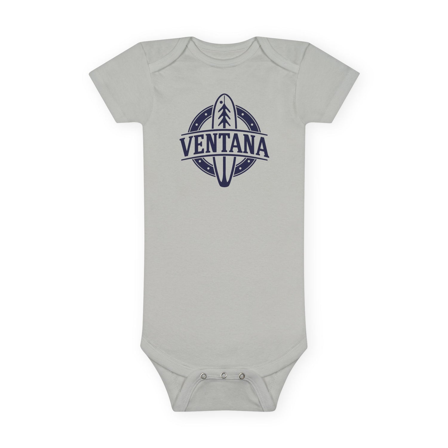 Ventana Treefish Logo - Baby Short Sleeve 100% Cotton Onesie