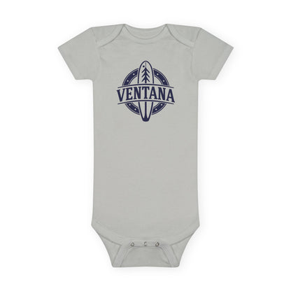 Ventana Treefish Logo - Baby Short Sleeve 100% Cotton Onesie