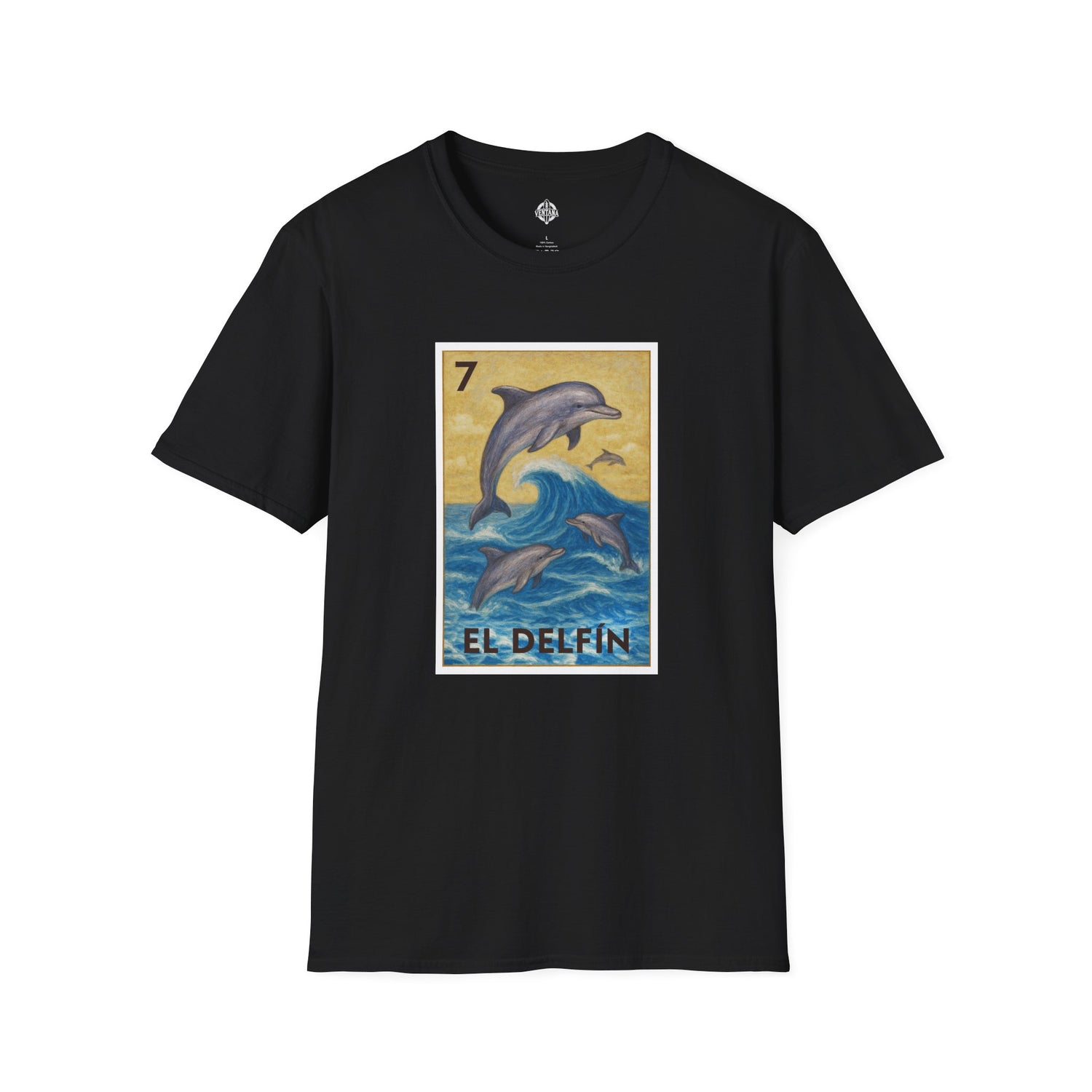 Dolphin Lotería Unisex - Soft Style U.S. Cotton T-Shirt (El Delfín)