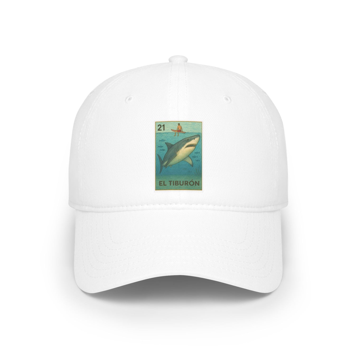 Shark Lotería Unisex - 100% Cotton Baseball Cap (El Tiburón)