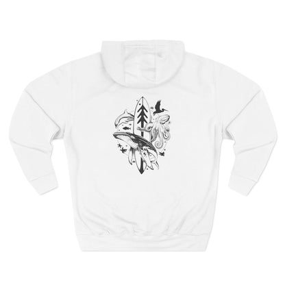 Ventana Monterey Bay by Thiago Bianchini Unisex - Pull-Over Cotton Blend Fleece Hoodie