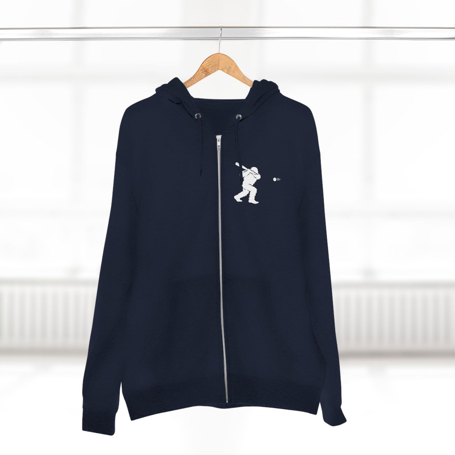 Ventana Sluggersquatch Unisex - Zip Cotton Blend Fleece Hoodie